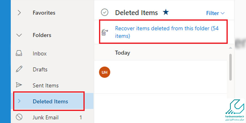 برگرداندن ایمیل های برنامه اوت لوک با Outlook Web App